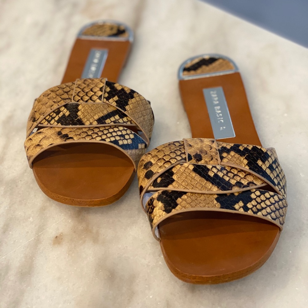 Zara snakeskin sandals